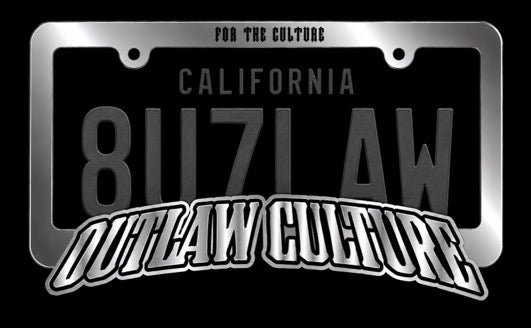 Chrome Outlaw Culture Tag frame *Pre-order*