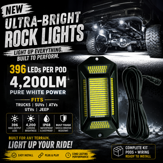 (8) pcs 396 Ultra Bright Rock Lights